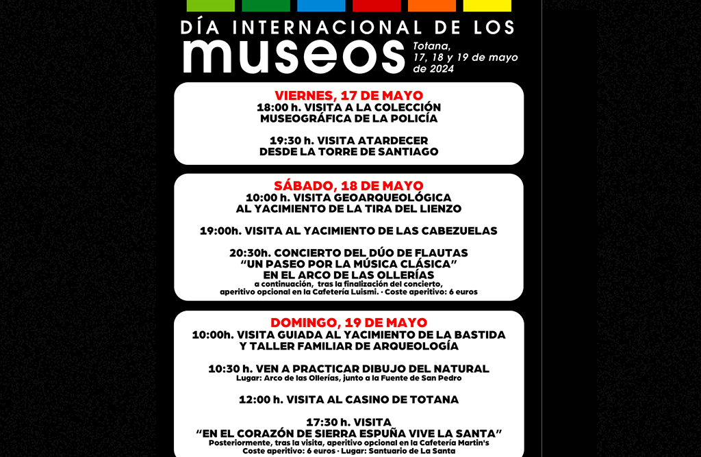 Múltipes actividades servirán para conmemorar el Día de los Museos en Totana